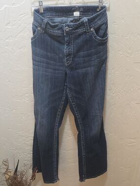 Silver Jeans Suki Biot Cut Dark Indigo Denim Jeans